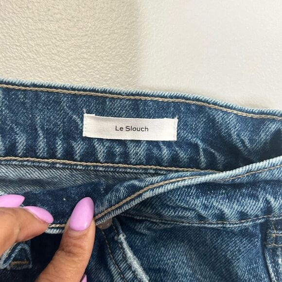 FRAME Blue Le Slouch Utility Bermuda Shorts - Picture 3 of 6